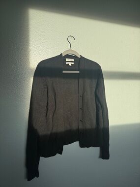 COS 100% Cashmere Black Women's Button-Up Cardigan Sweater